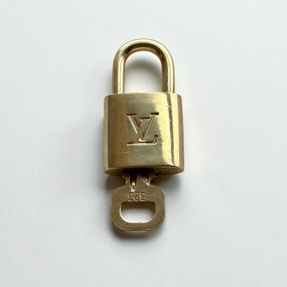 Louis Vuitton Gold Padlock with Key Charm 323